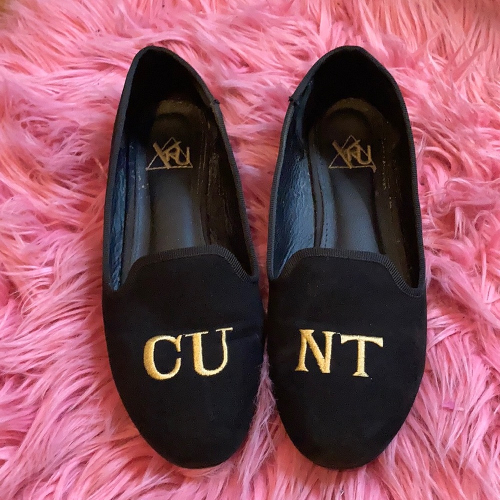 YRU lavish CU*NT loafers
